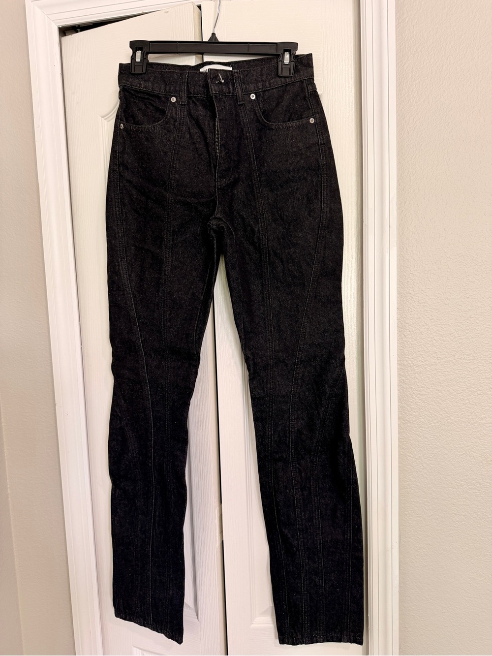 Zara Black and White Washed High-Rise Jeans